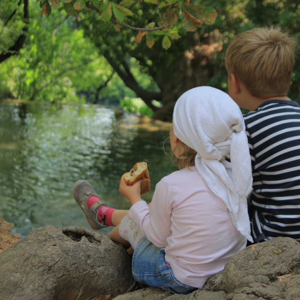 Children sitting waiting